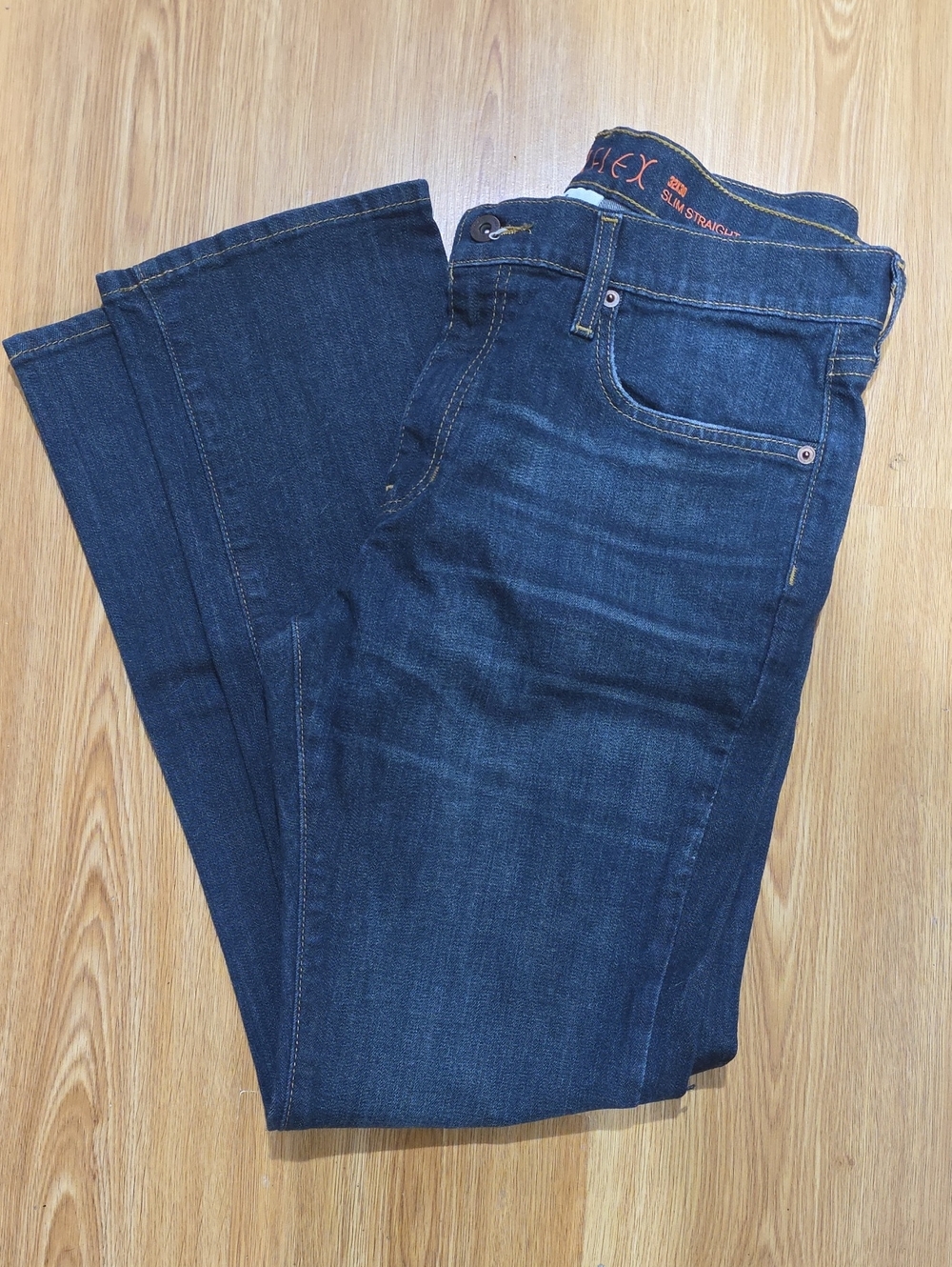 urban pipeline Slim Straight Jeans in Dark Blue Denim